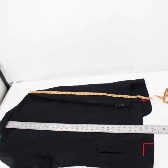 Studiosuits Sport Coat Men 42R Unstructured Linen Peak lapel Patch pockets black - Picture 8 of 13